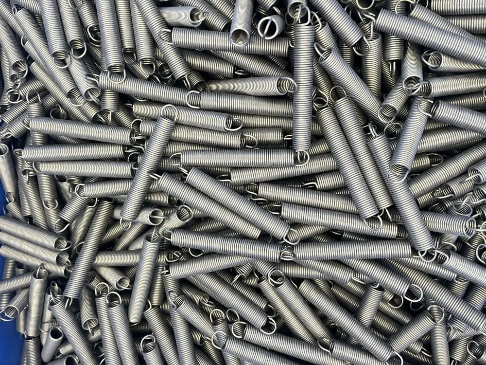 Spring wire held at the plant